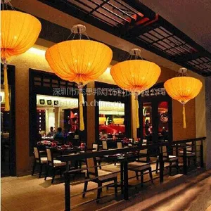 厂家批发现代中式海洋布艺手工吊灯 客厅卧室吸顶灯价格 酒店工程灯饰灯具