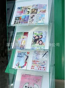 供应大型書報雜誌架,壓克力四層報刊架,落地报刊架,杂志陈列架