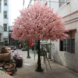 仿真樱花树写字楼商场门口装饰仿真绿植假树大型玻璃钢桃花树定做