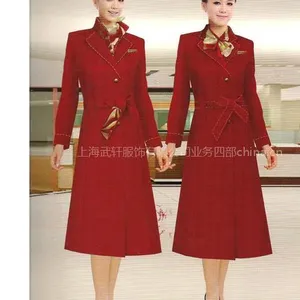 供应空姐服呢子大衣-航空空姐服大衣-东航空姐呢子大衣订做