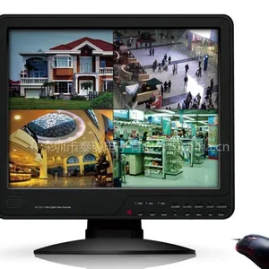 供应TW-1504 TW-1508 H.264 4路嵌入式硬盘录像机一体机,15寸LCD