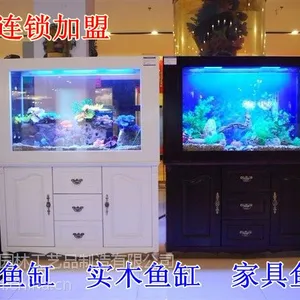 供应三友水族过滤/加热/控温/净化/灯光一体化***实木柜式水族箱/鱼缸