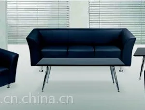 供应黑色西皮办公沙发