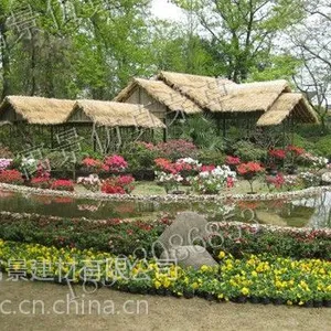 供应山东市仿真茅草 凉亭屋顶瓦 铝制茅草