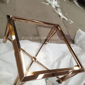豪华酒吧不锈钢茶几 玫瑰金不锈钢吧台 各种配套金属家具厂家供应