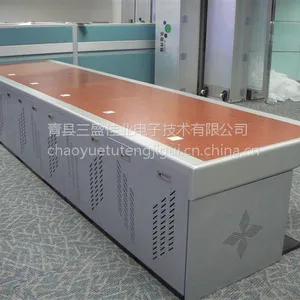 厂家加工订制各种豪华型带高防火木板操作台控制台商端弧形操作台商大上产品