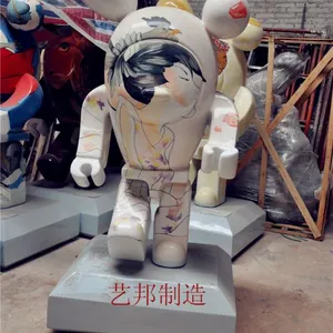 供应吉祥物彩绘玻璃钢雕塑艺术雕塑