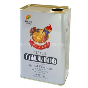 供应宁夏3L亚麻籽油铁罐,内蒙古亚麻籽油铁桶,宁夏亚麻籽油铁罐包装厂家
