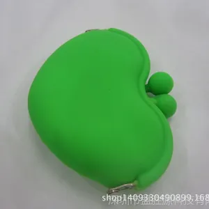 糖果色心形硅胶硬币包、硅胶零钱包可丝印LOGO硅胶钱包厂家批发