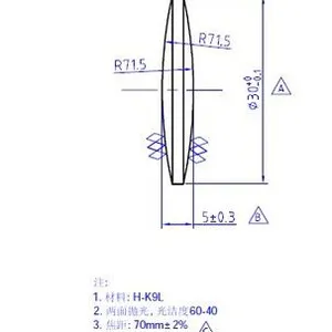 供应光学透镜双凸透镜B2109R2