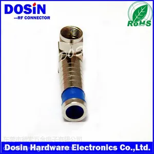 RG6��Ƶ�߼�ѹʽF��ͷ ��·����TV cable F��ͷ