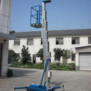 高空作业升降机，单柱9米铝合金升降平台