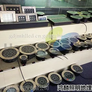 供应LED地埋灯/鸿麟照明36W圆形大功率地埋灯/商业步行街亮化地埋灯