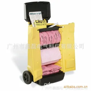 new pig化学品溢漏吸污卷,吸污垫,防漏搬运车