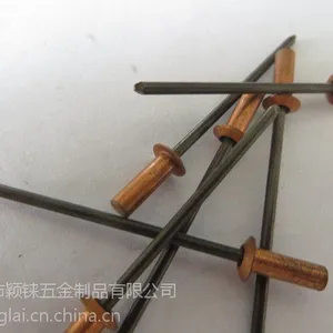 供应铜盲孔抽芯铆钉，铜盲孔防水铆钉，盲孔铜铆钉4*12