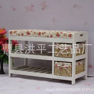 供应厂家直销~外贸出口韩式田园风格家具坐凳~时尚换鞋凳实木床尾凳