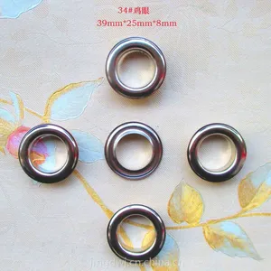 供应铜、铁34#鸡眼 39mm*25mm*8鸡眼钉 空心铆钉 扣具