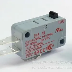 供应TONELUCK E43大电流微动开关 22A 即热水笼头专用微动开关