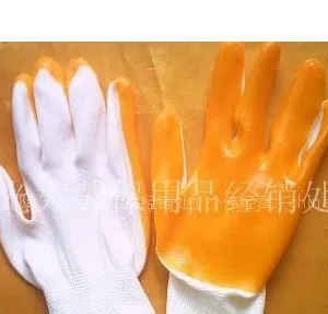 供应劳保手套尼龙PVC手套