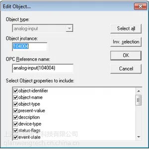 BACnet OPC server