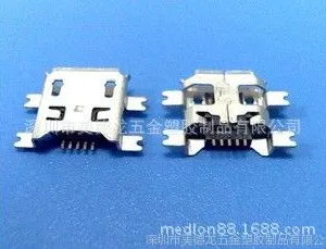 供应厂家热销 MICRO_USB 5PIN 连接器 沉1.27mm 沉板母座