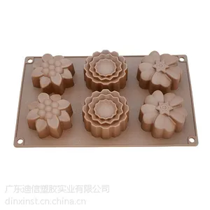 供应代加工硅胶烘焙模具 月饼形蛋糕模 花形状蛋糕模 食品级别 液态硅胶厨房制品