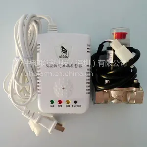 供应名安家用燃气报警器连DN15电磁阀