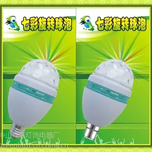 LED 3W��ת��ɫ���ݵ� E27������̨��ǽ��ħ��� RGB�߲ʽ��ܵ���