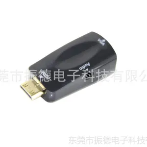 供应全新Mini HDMI转VGA 带音频转换器 转接头 乐视小米苹果盒投影