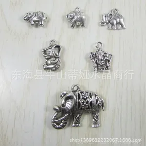 供应复古配件 藏银饰品DIY配件 藏银大象隔珠 吊坠挂坠批发