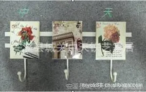 供应壁饰三连挂钩/衣钩/帽钩/