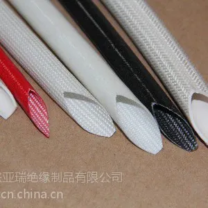 硅胶双层套管 高温内胶外纤套管 硅胶编织套管
