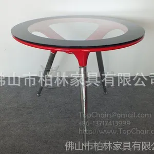 供应方向盘餐桌  方向盘玻璃钢茶几   玻璃钢材质