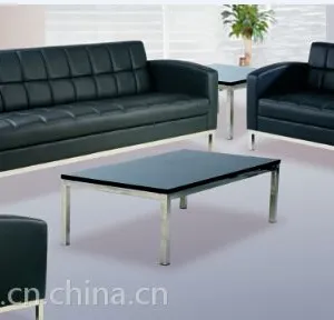 供应现代简约黑皮办公沙发
