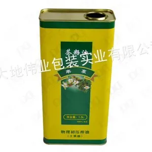 供应湄谭茶叶籽油铁罐订做,茶叶籽油铁罐包装设计