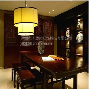 中式简约布艺吊灯浪漫温馨客厅餐厅灯具酒店茶楼会所工程灯饰