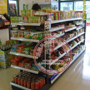 供应专业生产便利店超市货架 商场时尚中岛货架 单面端头架 冲孔货架