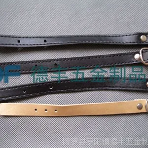 供应金色行李牌小皮带、厂家生产打样时间快交期时间短
