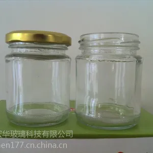 厂家定做195ml玻璃酱菜瓶 玻璃蜂蜜瓶 玻璃果酱瓶 直销