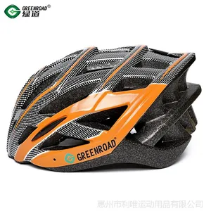惠州大型仿一体成型头盔生产厂家 25孔超轻骑行头盔支持一件代发