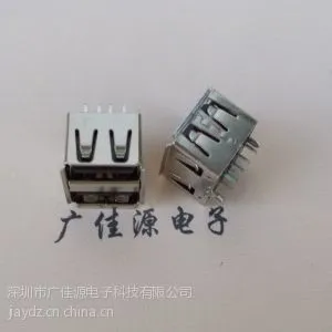 ��Ӧ��ӦUSB 2.0A/Fĸ��˫��180��ֱ���޾��߰�ɫ��о