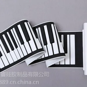 博锐手卷钢琴61键加厚多功能便携式硅胶钢琴厂家
