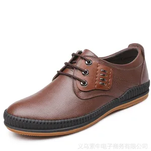 正品牛皮男鞋春秋新款***男士皮鞋男正装透气鞋温州皮鞋混批低价