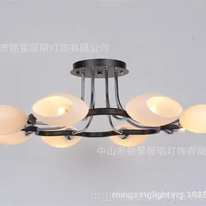 供应铭星欧式铁艺吊灯复古客厅灯田园餐厅卧室创意美式灯具***