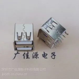��Ӧ��ӦUSB 2.0A/Fĸ��˫��180��ֱ���޾��߰�ɫ��о
