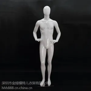 白色透明男身模特 国际人体展示模特 服装店道具 出口欧美 深圳金娅模特