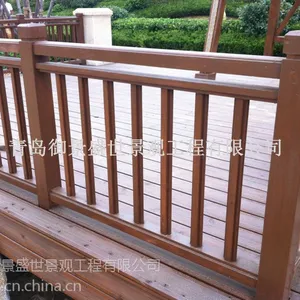 供应青岛防腐木护栏 木质围栏户外园林木栅栏