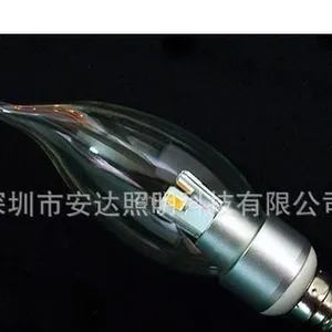 供应新款 360度发光角蜡烛灯外壳 E14蜡烛灯套件