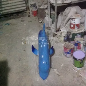 供应海豚造型雕塑|海豚玻璃钢雕塑|海洋雕塑深圳工艺厂