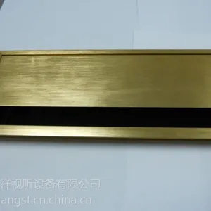 供应铝合金桌面走线盒,会议桌班台专用穿线盒,防尘毛刷走线盒,批发定做会议桌走线盒,会议桌专用五金走线盒